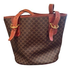 Celine Macadam Shoulder Vintage Tote